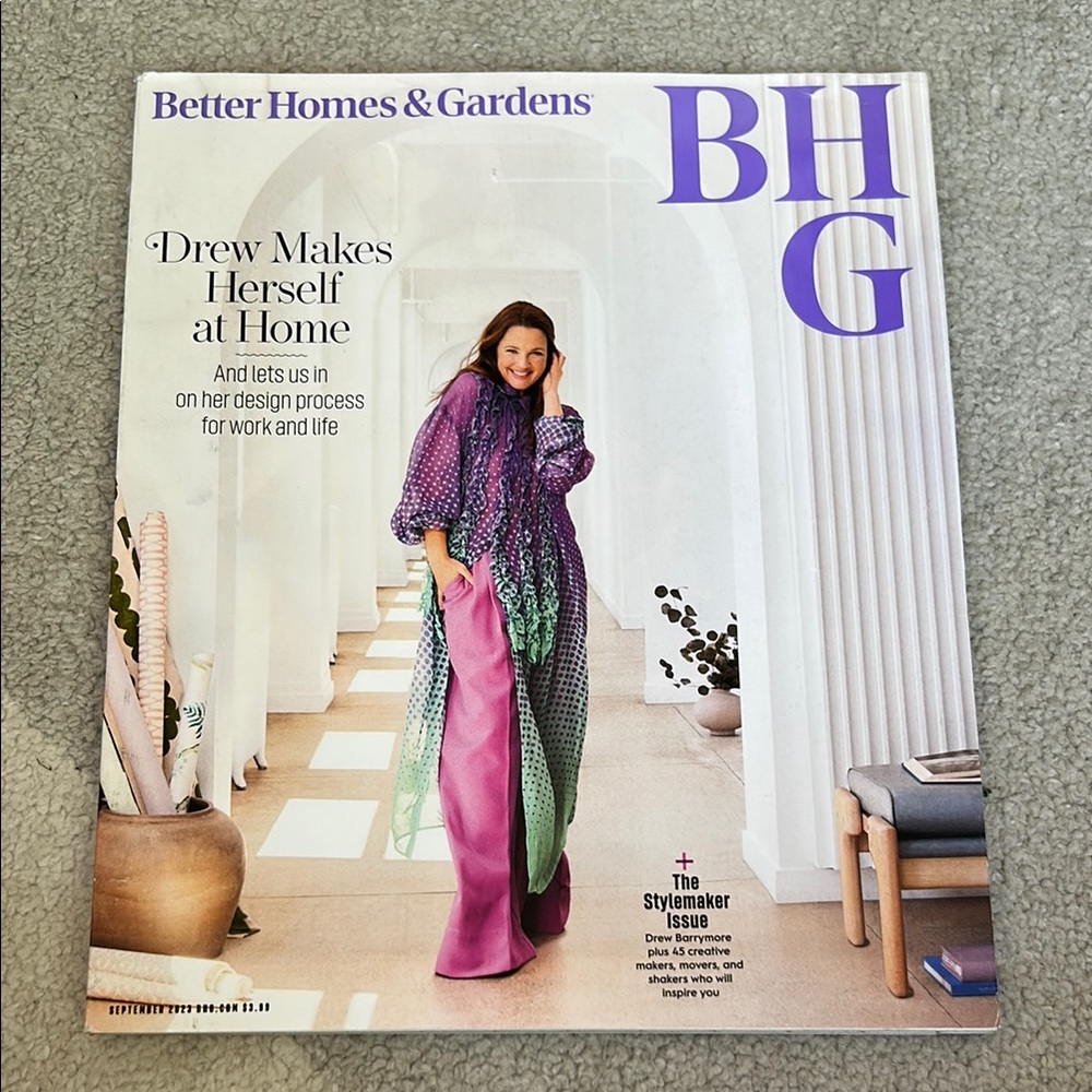 Better Homes & Gardens Magazine- Drew Barrymore